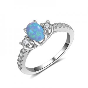 JZ104 Sterling silver opal ring engagement ring